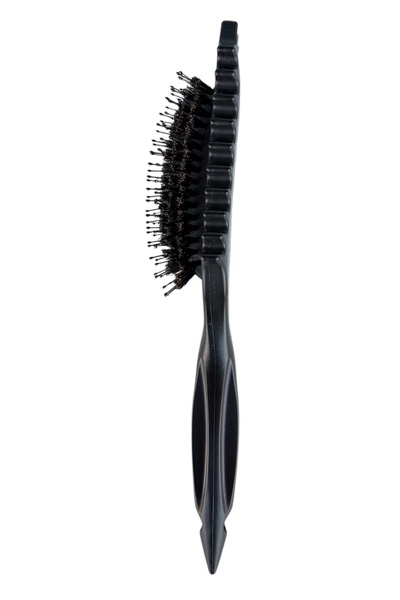 LAND OF MYTH Lom1215 Curl Defining Styling Brush, Curly Curved 9 Row Curl Defining Brush (Black)