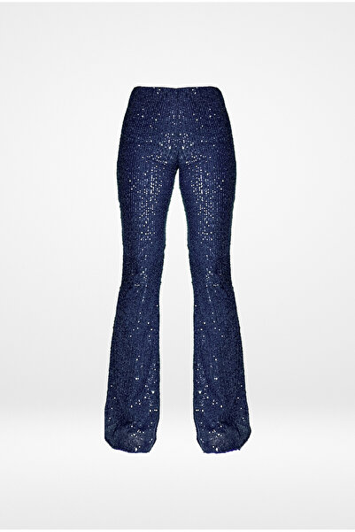 Muu&Lorg Lacivert Pul Payet Pantolon