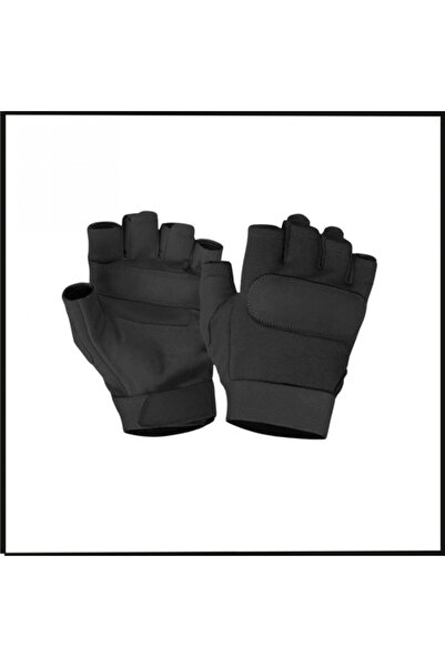 Uygunayakala Uyguna-Yakala Black Taktikal -Duty Mechanik- Yarım Parmak Eldive...