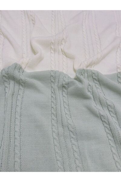 Yesda Bebe Yesda Baby Premium Çift Renk Triko Bebek Battaniyesi | Doğal ve Sıcak