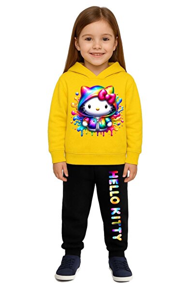 SEDİRLİ Set de trening pentru copii cu imprimeu Hello Kity, cu glugă din țesă...