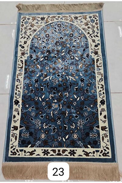 FABRIC ميدالية مركزية ونقوش ورد برتقالية على خلفية كحلية، مقاس 70*110 سم، مظه...