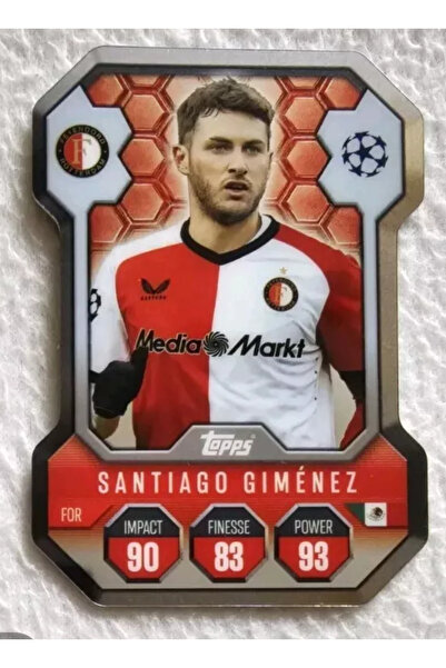 Topps بطاقة سانتياغو جيمييز كروم شيلد من ماتش أتاكس 2024/25 # إس إتش 13