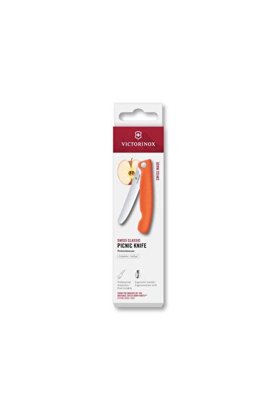 Victorinox 6.7839.FC1 Swiss Classic 11cm Katlanır Piknik Bıçağı, Turuncu