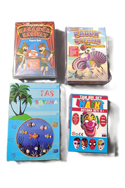 şahane parti Kabuk Boyama- Taş Boyama- Maske Boyama -Karagöz Hacivat Boyama 4...