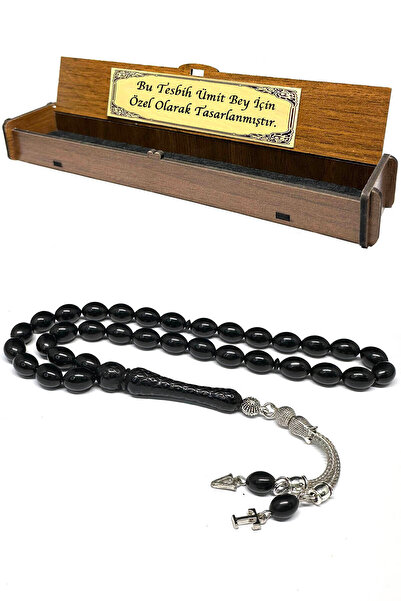 Fabula Silver Kişiye Özel Harfli Oyma İmameli Tesbih Erkek Hediye