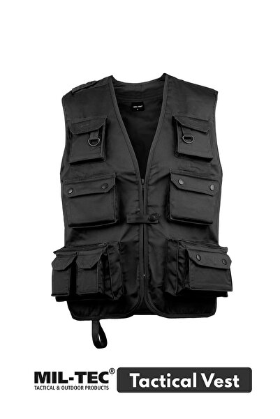 Mil-Tec Multi-Purpose Functional Vest – 14 Pockets |   Black