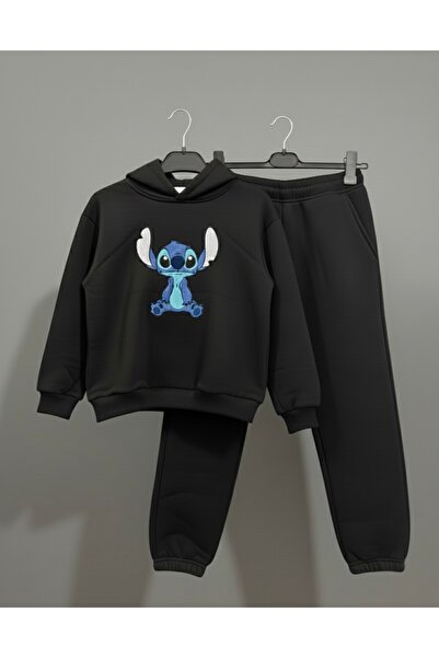 Tiny and Co Children's Unisex Black Hooded Sweatshirt and Sweatpants Set - St...