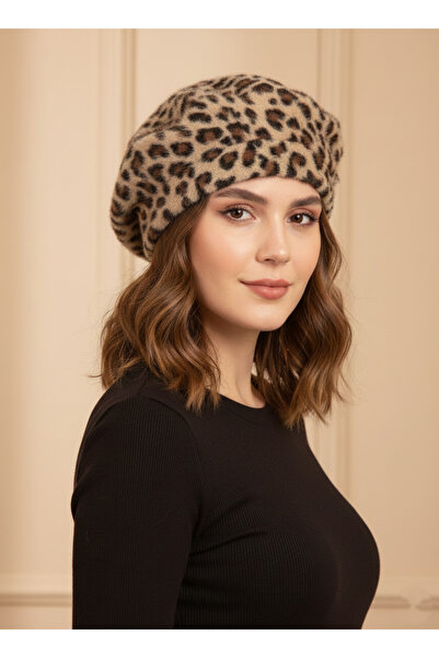 derikem Fransız Tüylü Peluş Ressam Bere Kadın Şapka