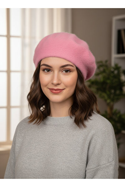 derikem French Feather Plush Painter Beret Women's Hat