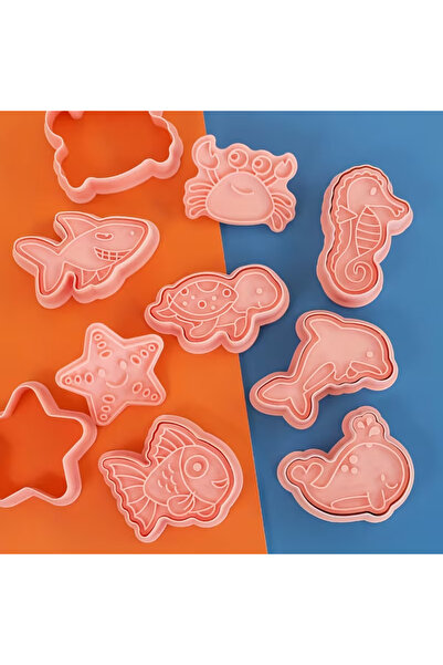 In dough Set of 8 nautical-themed cookie cutters