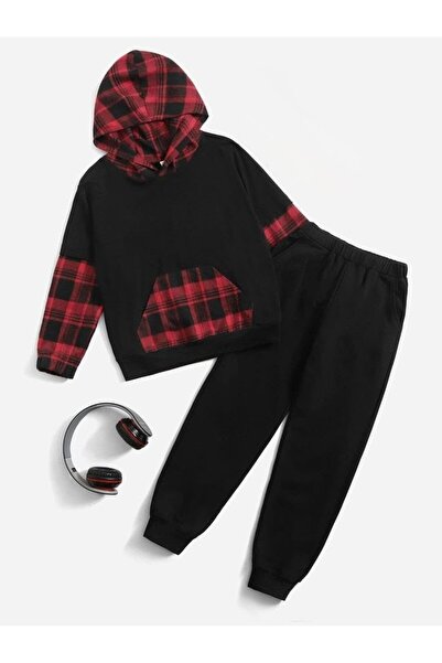 shop Зимен костюм с каре за момчета