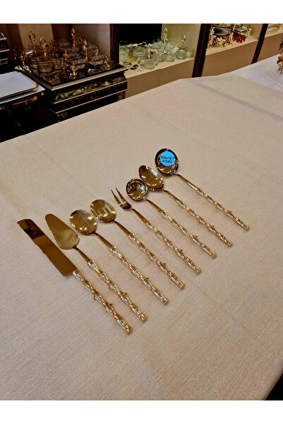 BULUTHOMEAKSESUAR Bambu Model Titanium 8-Piece Serving Spoon Set