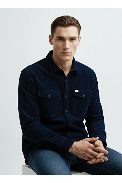 Lee Relaxed Koyu Lacivert Erkek Gömlek L2520353411 Koyu Lacivert Gömlek