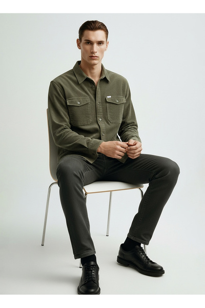 Lee Relaxed Haki Erkek Gömlek L2520353526 Haki Gömlek