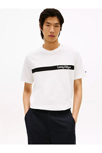 Tommy Hilfiger Erkek Regular Fit %100 Pamuklu Yuvarlak Yakalı Logo İşlemeli K...