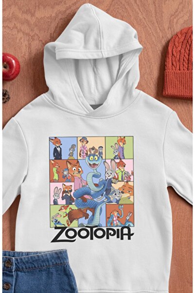 Fuddy Moda Παιδικό φούτερ με γράμματα Zootopia με κουκούλα , Φούτερ με θέμα τ...