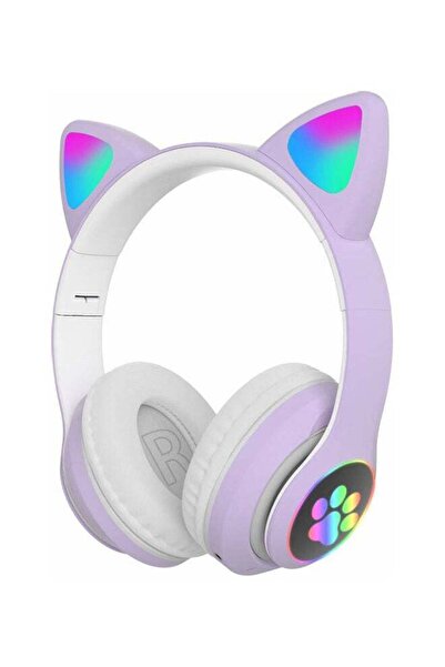 Generic سماعة رأس قابلة للطي بتصميم آذان قطة