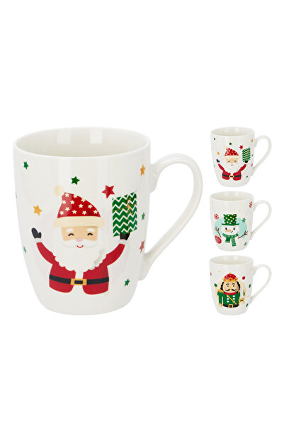 BOYNER EVDE Porselen Çok Renkli Kupa XMS KUPA 10CM YILBAŞI DESENİ