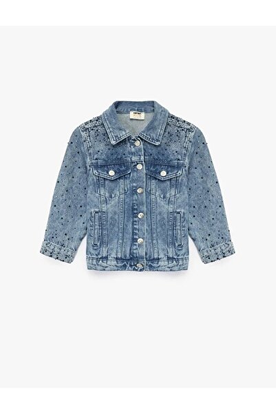 Koton Cotton Covered Pocket Buttoned Long Sleeve Denim Jacket