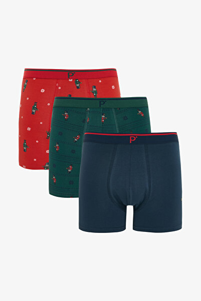 Penti Erkek Tin Soldier Yeni Yıl Desenli 3'lü Boxer