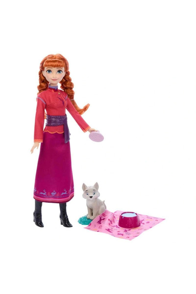 İsmiyle Al Znv Mey Import ®   Frozen Anna and the Snow Wolf Cub Figure Set Zn...