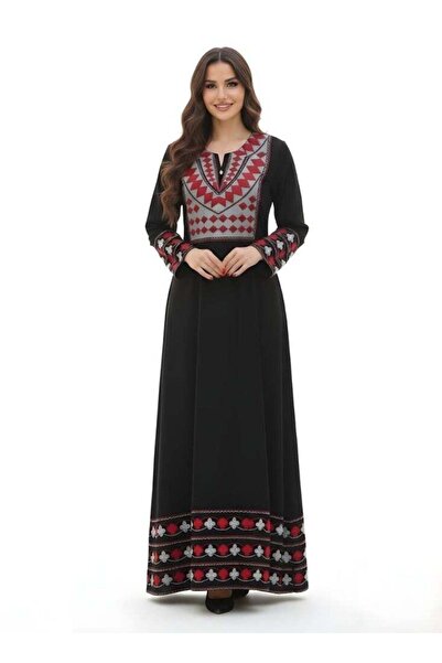 Premium فستان ماكسي مطرز من تصميم أسيري تاتريز للنساء