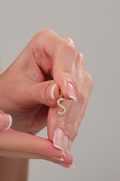 Zeynepli gold & jewelry 14 AYAR ALTIN TAŞLI S HARFİ KOLYE UCU