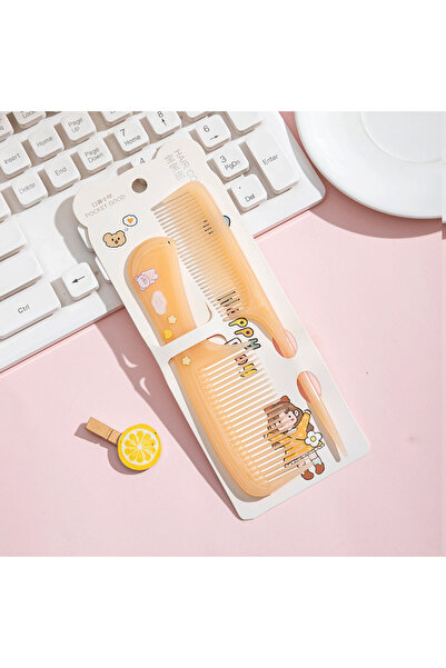 Choice مجموعة أمشاط شعر للأطفال مكونة من قطعتين، لون أصفر، برسومات حيوانات كر...