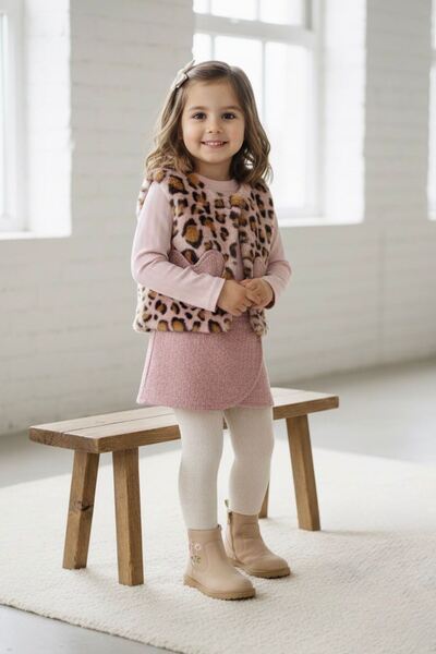 Minigimin Cicileri Σετ 2 τεμαχίων για κορίτσια με λεοπάρ γούνα και λεπτομέρει...