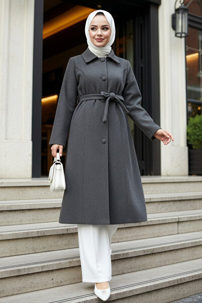 N.S NEVA STYLE Buttoned Smoked Hijab Cap 62361Fu