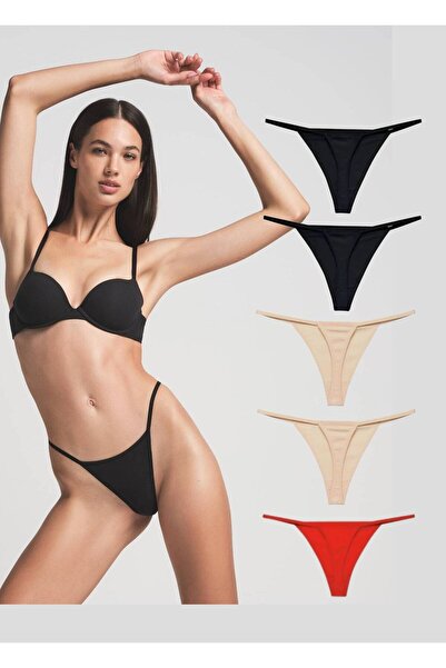 MOODMODA Синя рокля с флорален принт и разрез, комплект от 5 части с еластичн...