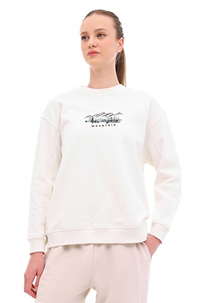 lumberjack WL 16PIKO 5PR Ekru Kadın Sweatshirt