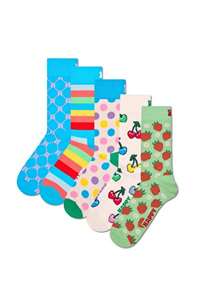 Happy Socks Unisex Socken, 5er Pack - Motivsocken, Kurzsocken, Baumwolle