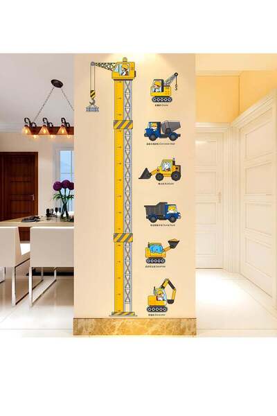 Gonice New Construction Vehicle Height Chart Stickers