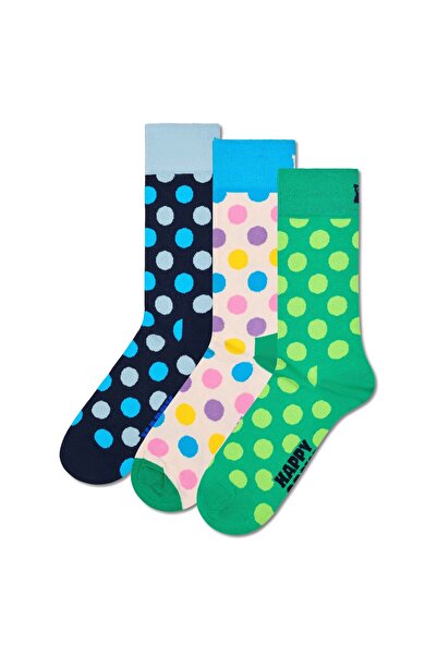 Happy Socks Unisex Socken, 3er Pack - Classic, Muster, Baumwollmischung, gemi...