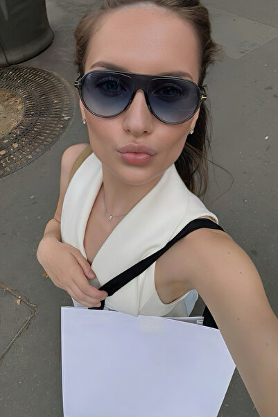 Eyesofia Clara Unisex Vintage Indigo Blue Sunglasses