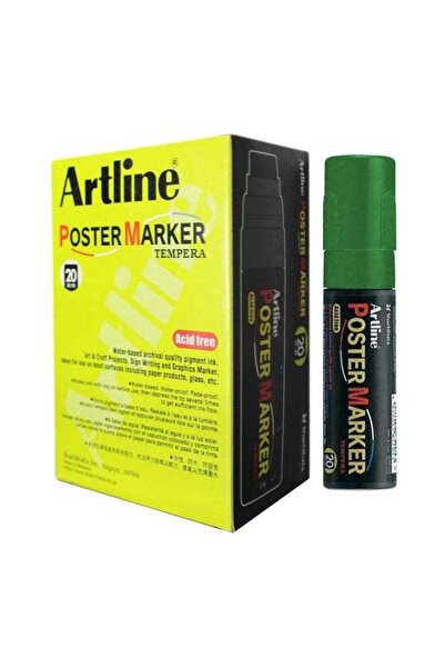 artline 6-Piece Tempera Poster Markers Green EPP-20GR