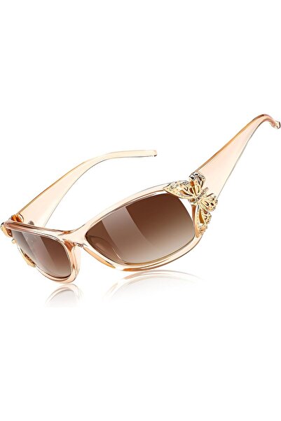 FEISEDY نظارات شمسية عصرية للنساء بتصميم فراشة مستقطبة على طراز الألفية الجدي...