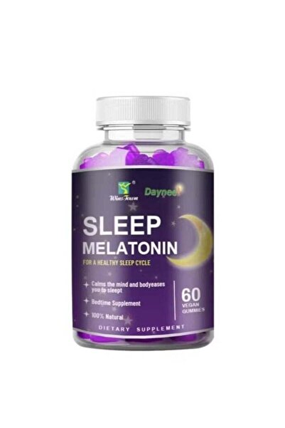 Wins Town ميلاتونين سريع الذوبان، مُساعد على النوم ليلاً، بنكهة التوت الطبيعية، نباتي، 60 قطعة حلوى