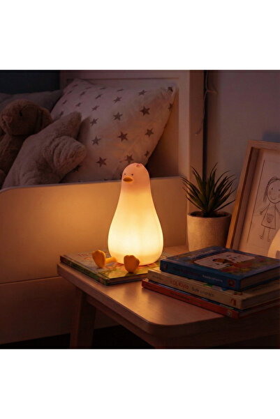 ORBUS Silikon Ördek Gece Lambası – Dokunmatik, 7 Renk Değiştirilebilir, Yumuşak Silikon, AAA Pilli