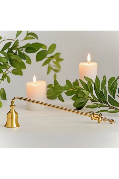 İthal Gold El Yapımı Vintage Mum Söndürücü Mum Söndürme Aleti