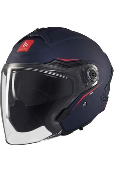MT Helmets MT Cosmo Sv Solid A7 Mavi Mat Açık Kask