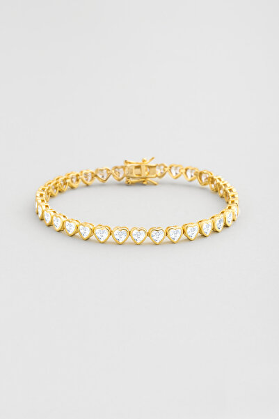 So CHIC... Love 18 Ayar Sarı Altın Kaplama Gümüş Su Yolu Bileklik