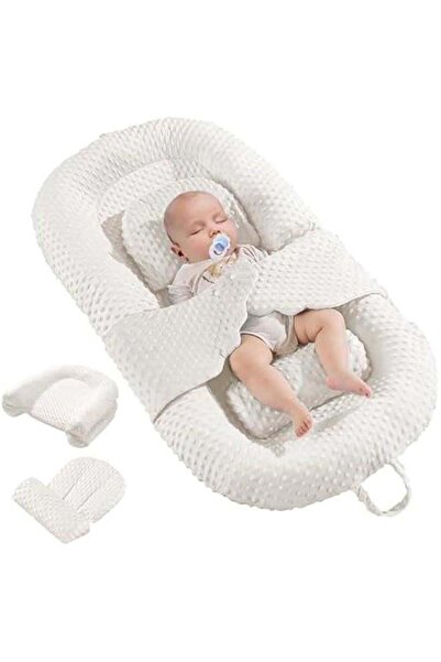 Gonice عش الطفل من دي إم جي، مصنوع من القطن بنسبة 100%، قابل للتهوية، مع وسادة نوم ورضاعة.