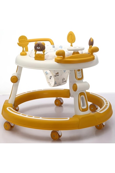 My modern game مشاية، ووكر للأطفال 3 في 1–مركز أنشطة تفاعلي قابل للطي مع عجلا...