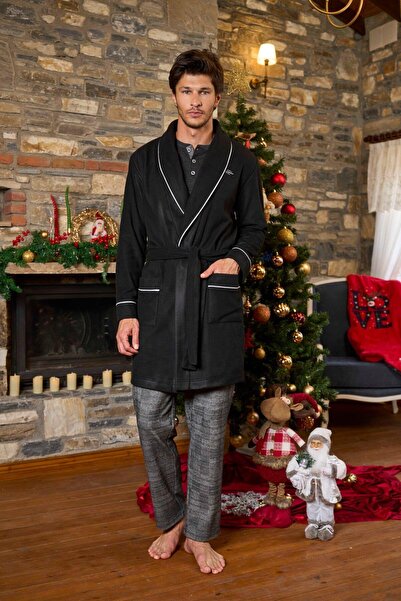 Cossy By Aqua رداء رجالي أسود 26159