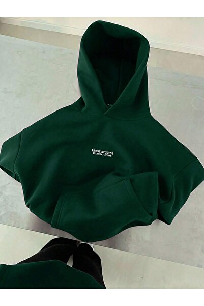 DAXİS Sportwear Company Φούτερ με κουκούλα και προσαρτημένη γραφή, υπερμεγέθες