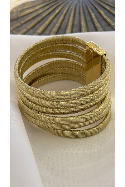 MyladyAccessoriess Mıknatıs Detay Çoklu Görünüm Bileklik (Pirinç Kaplama)