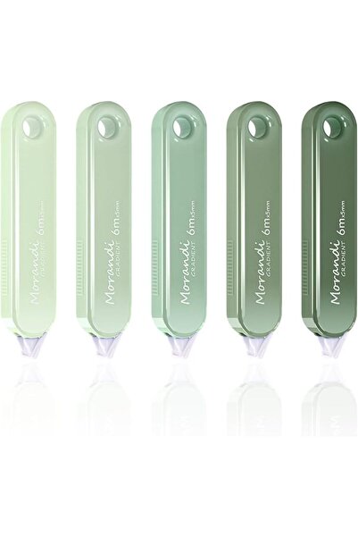 Arabest 5Pcs Mini White Out Tapes for Instant Correction, Aesthetic Correction Tape Set (Green)